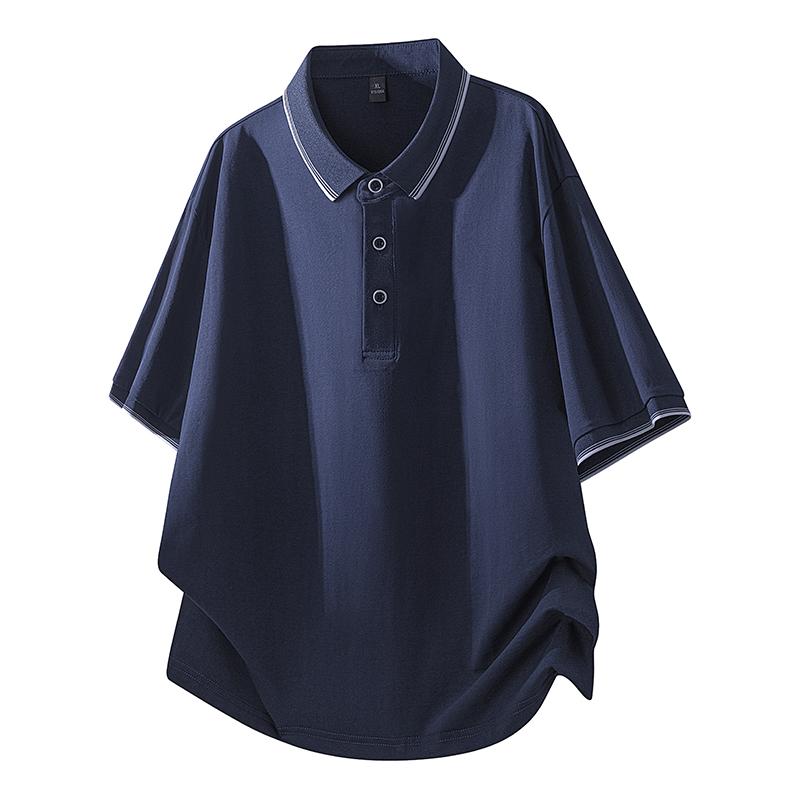 Short Sleeved T-shirt Men's Summer Loose Top Short Sleeved Polo Shirt