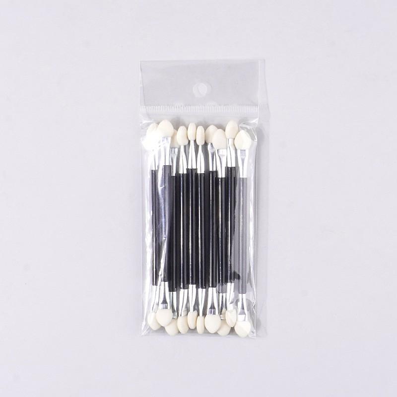 

50/10PCS Professional Sponge Stick Eyeshadow applicator Makeup Brush Double head Eyeshadow Brush Mini Portable Sponge nail brush белый