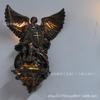 Hecates Triple Goddess Gothic Wall Sconce Retro 3D Carved Bronze Resin Wall Lamp For Bedroom Living Room Halloween Home Decor
