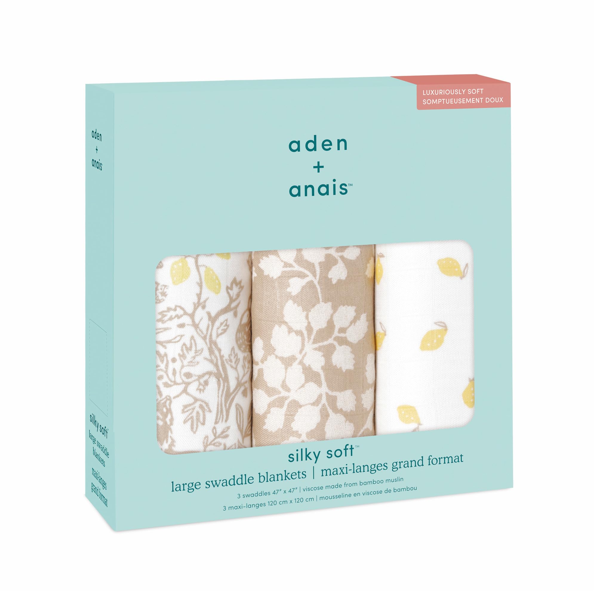 

aden anais и Authentic Japanese набор из 3 муслиновых пеленок для предотвращает ночной бэби шауэр хорошо предотвращает Моро SWADABASWS30009 + (Аден Анаис) товар, пеленки,