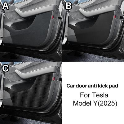 Interior Interior Sticker for Tesla Model Y 2025 Juniper Launch Suede Door Anti-Kick Interior Panel
