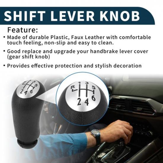 6 Speed Gear Shifter Knob No8200079112 for Renault Captur I 2013- Plastic