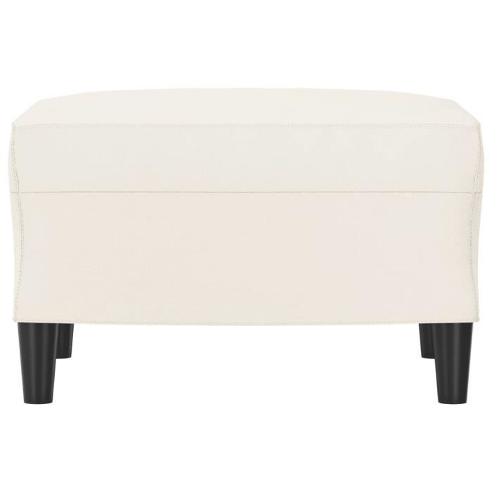 349288 vidaXL Repose-pied Crème 60x50x41 cm Similicuir