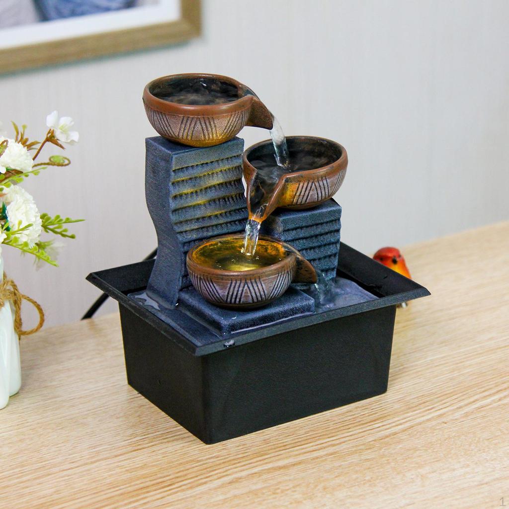 Tabletop Fountain Relaxing Indoor Desktop for Home Desk Living Room