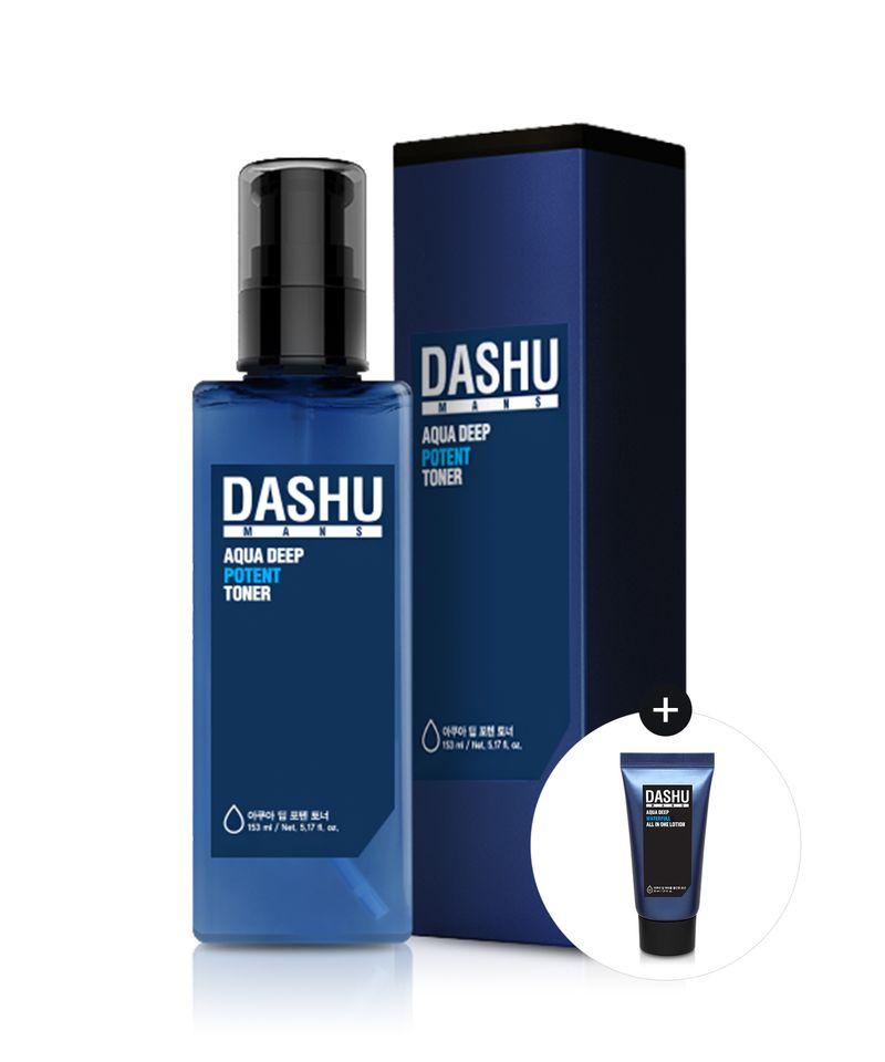 Men s Aqua Deep Poten Toner 153ml (+Free Aqua All-in-One Lotion 30ml)