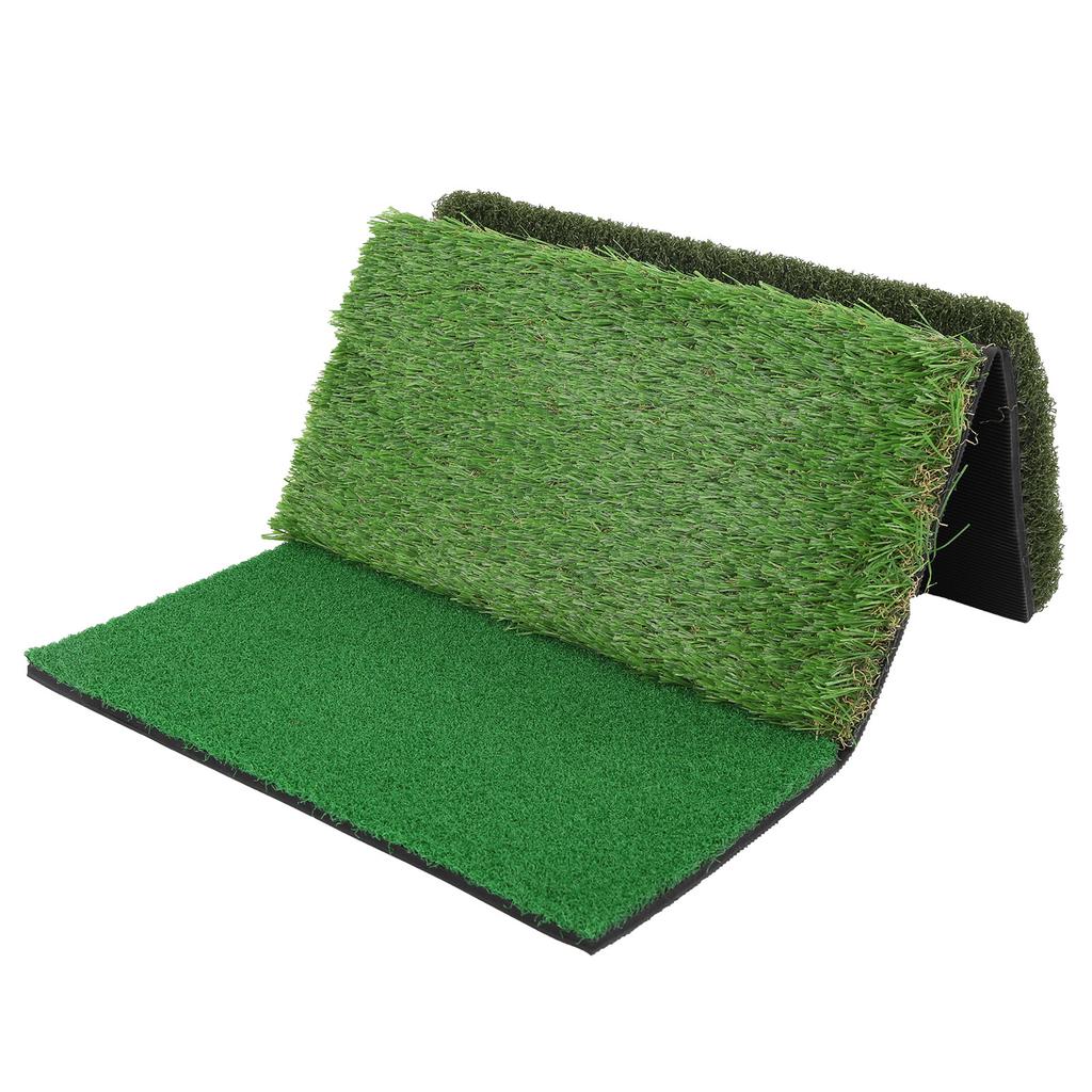 64x41cm Golf Swing Practice Mat Golf Hitting Portable Training PP Lawn Grass Rubber Pad