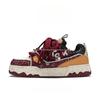 Men's Wine Red Height-Boosting Loafers - Spring/Autumn Casual Thick Sole Skate Shoes for Couples