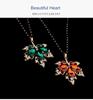 Crystal minimalist maple leaf pendant