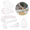 6Pcs Curve Ruler Multi Function Plastic Vary Form Sewing Grading Proofing Clothing Designs Tool