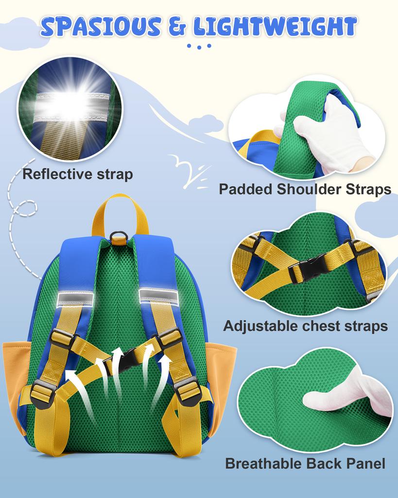 Cute Backpack For Boys & Girls, Lightweight Waterproof School Bag, Perfect For Daycare, Preschool, Kindergarten, Hiking & Travel