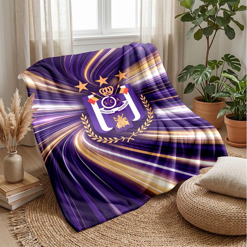 Coperta in pile di flanella morbida Anderlecht FC Leggera Accogliente Calda Coperta da divano letto Decorazione per la casa