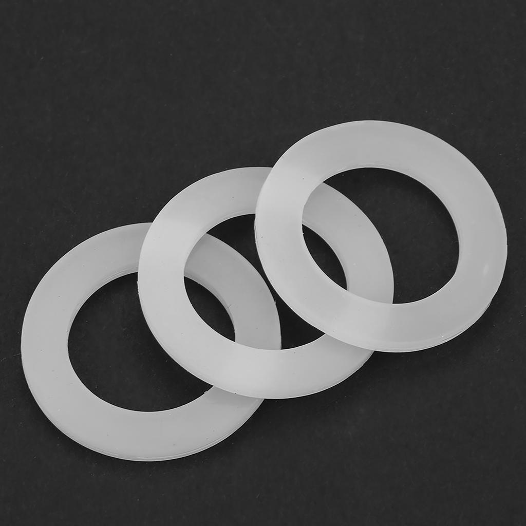 12pcs Flat Gasket White Silicone O Ring Sealing Washers for Bellows Hoses (1.2")