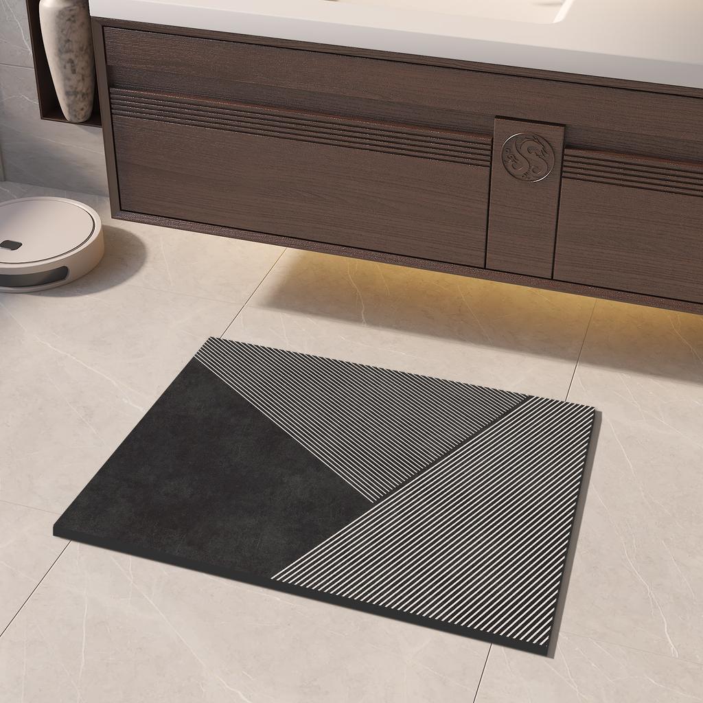 Luxury Diatomite Mud Bath Mat Bathroom Super Absorbent Shower Foot Mats Non Slip Quick Dry Toilet Carpet Room Rugs Doormat