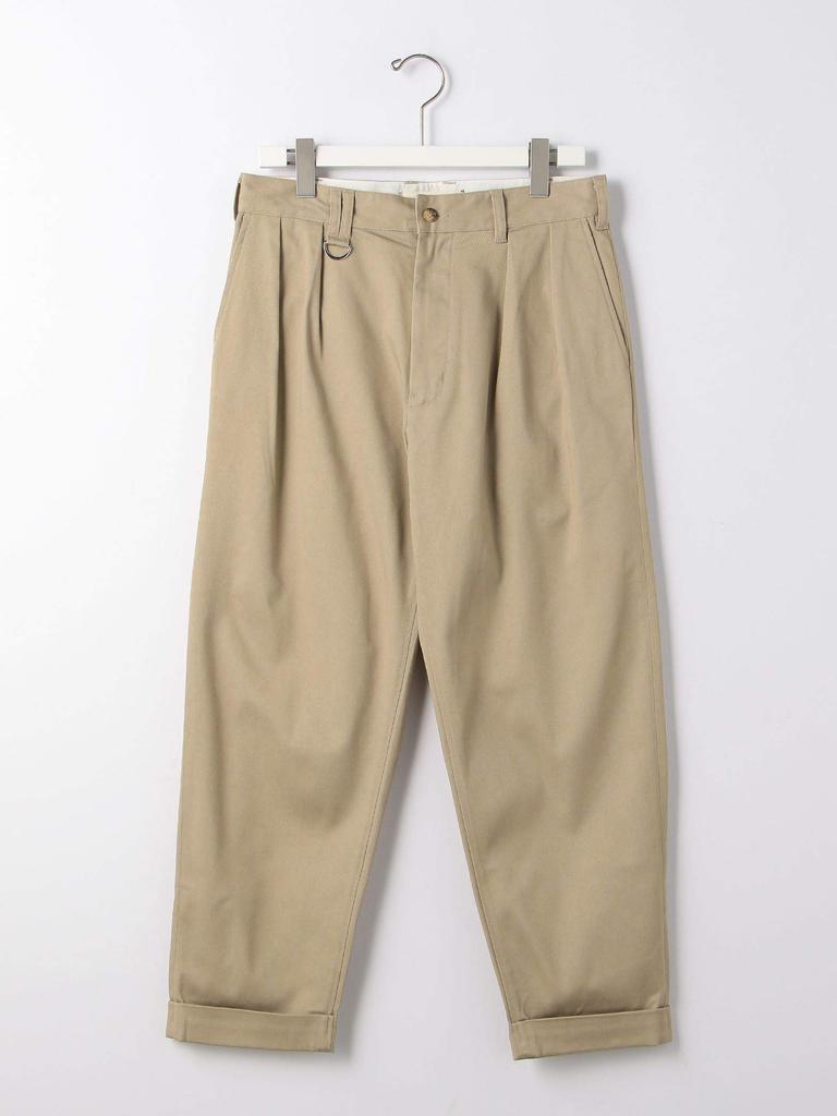 [United Arrows Green Label Relaxing] Special Order [Web Exclusive] <3/2 WORKS> GLR 2-Pleat Chino Pants, Size 32145993214, 2370 Beige (23), L