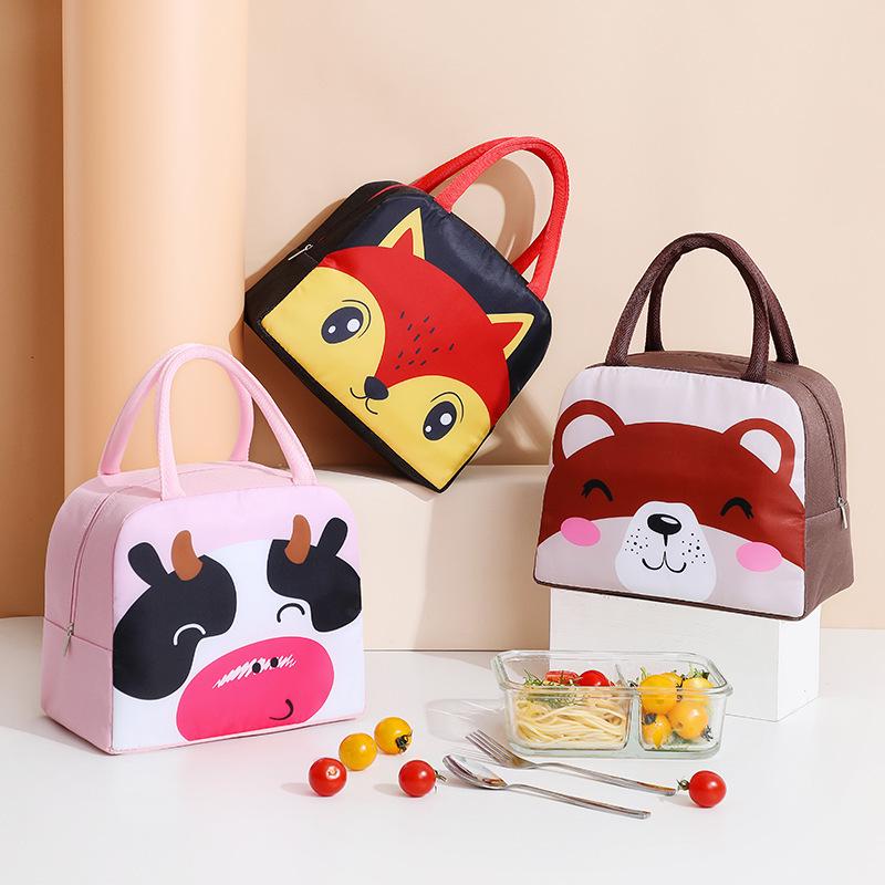 European & American Cartoon Insulated Bento Lunch Bag for Kids