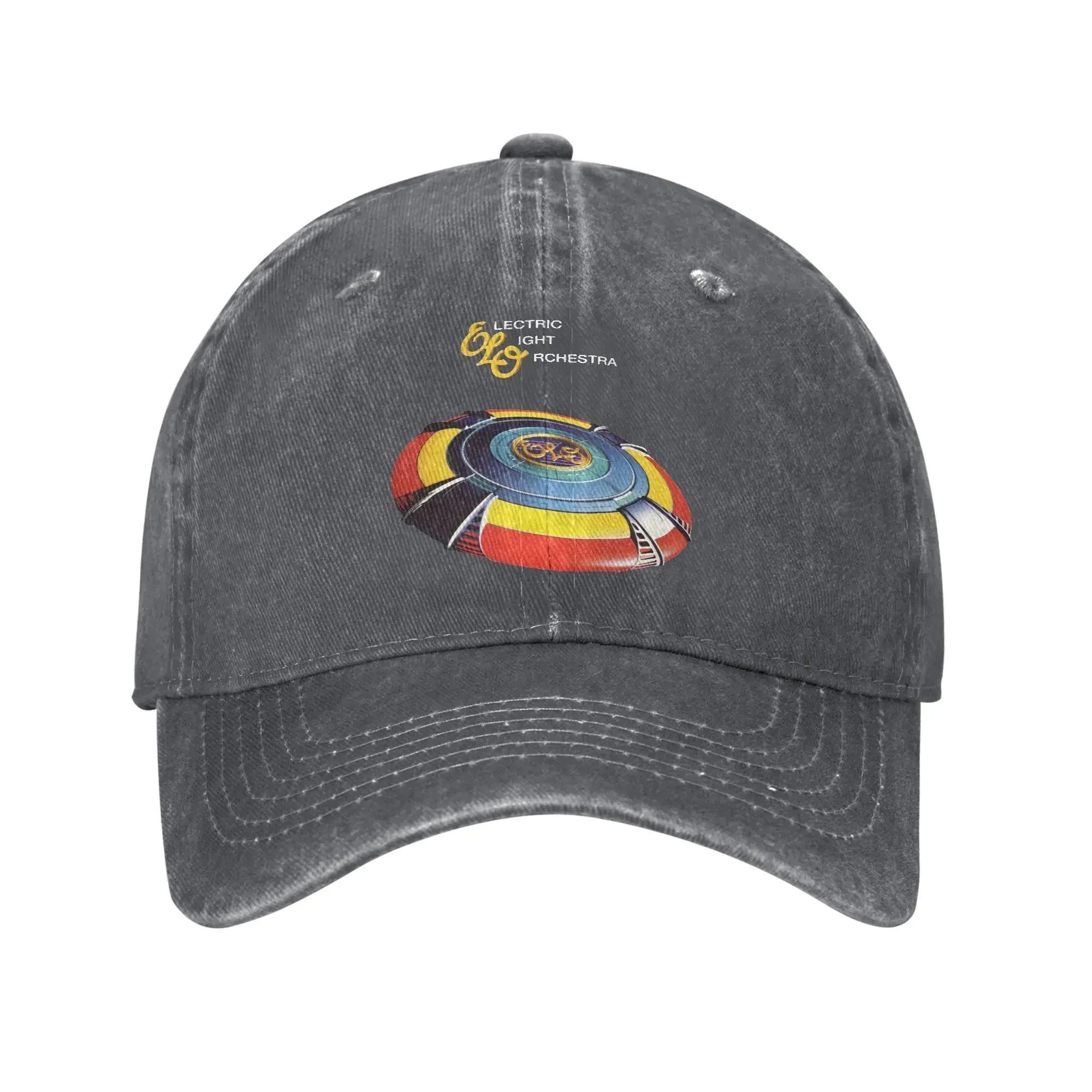 

ELO Electric Light Orchestra Baseball Caps Vintage Distressed Denim Washed Band Tour Headwear Unisex Outdoor Workouts Gift Hats Adjustable