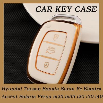 New TPU Car Remote Key Vover Key Case For Hyundai Tucson Sonata Santa Fe Elantra Accent Solaris Verna Ix25 Ix35 I20 I30 I40 Keyless