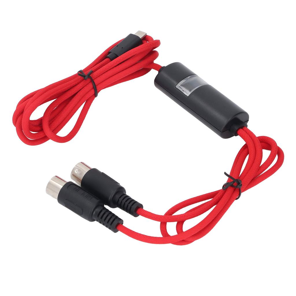 Kabel TYPE C na MIDI Plug and Play 1,5 m Adaptér rozhraní TYPE C na 5pinový MIDI pro hudební klaviaturu