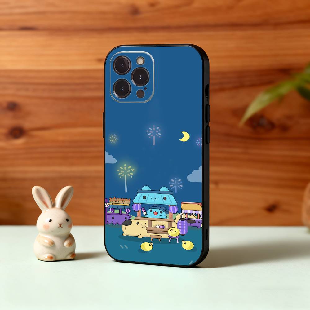 Fluffy-Cat B-Bugcat C-Capoo Phone Case For iPhone17,16,15,14,13,12,Plus,Pro Max, 5G Others Soft Black Cover