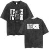 T-shirt Graphique Tate McRae Noir Lavé Streetwear Y2K Unisexe S-XXL