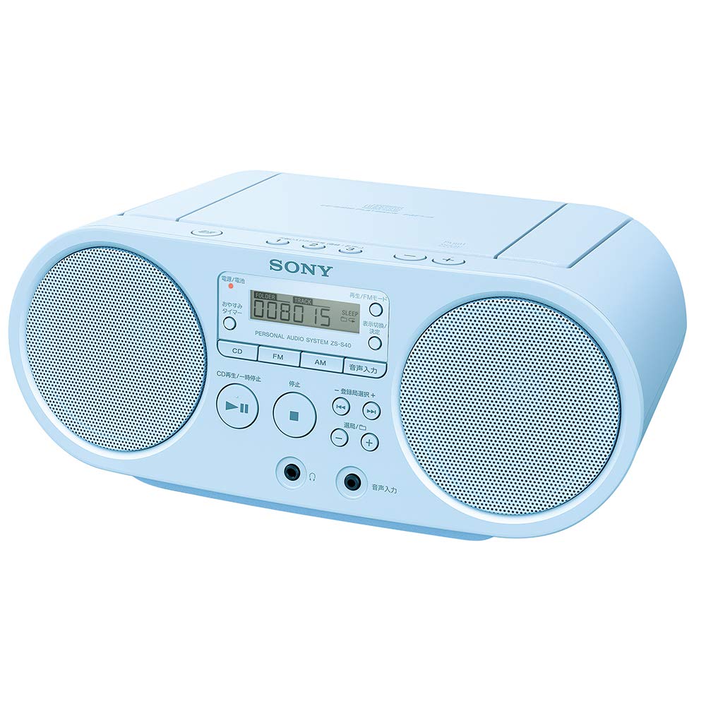 Sony CD Radio ZS-S40 FMAMWide FM Compatible, Blue, ZS-S40 L