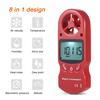 Anemometru digital portabil 8 în 1 Viteza vântului/Temperatura/Umiditatea/Vântul