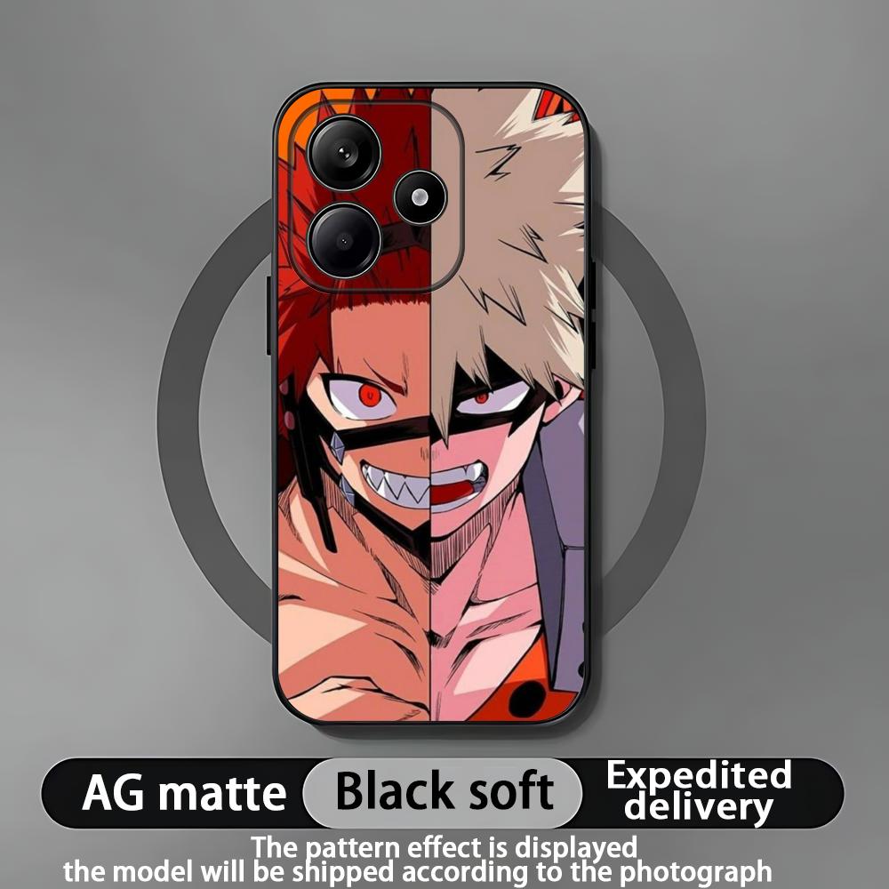 

My Hero Academia Bakugou Katsuki Phone Case For Xiaomi Redmi Note 14 13 12 11 Pro Plus S 5G 4G Soft Black Phone Cover Redmi 15 5G