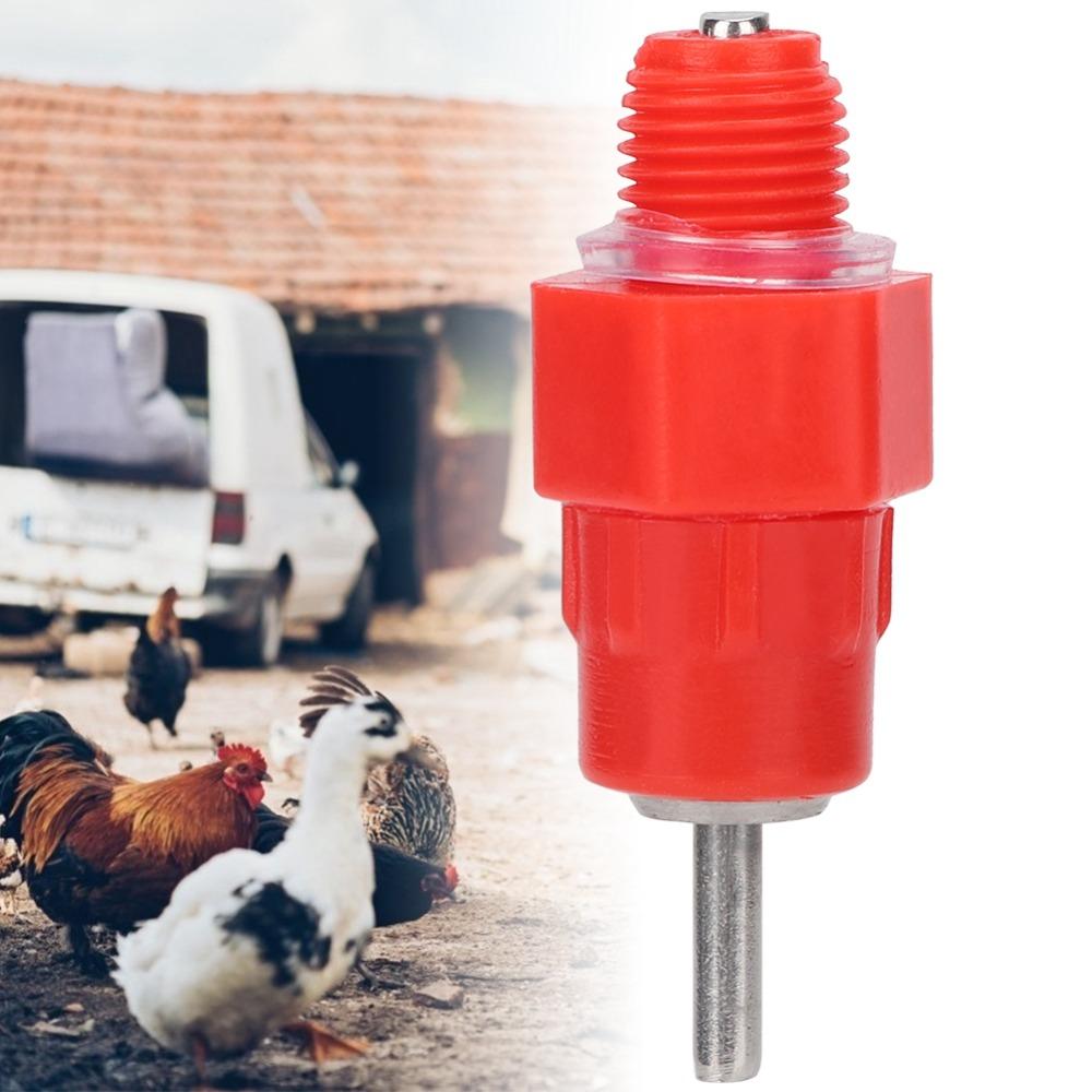 50Pcs PP Chicken Water Drinker 304 Stainless Steel Chicken Feeder Nipple Chicken Duck Goose