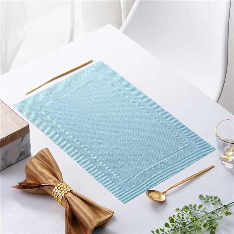 Teslin western dining mat double frame pvc placemat high temperature resistance waterproof oil-proof easy cleaning anti-aging advanced sense