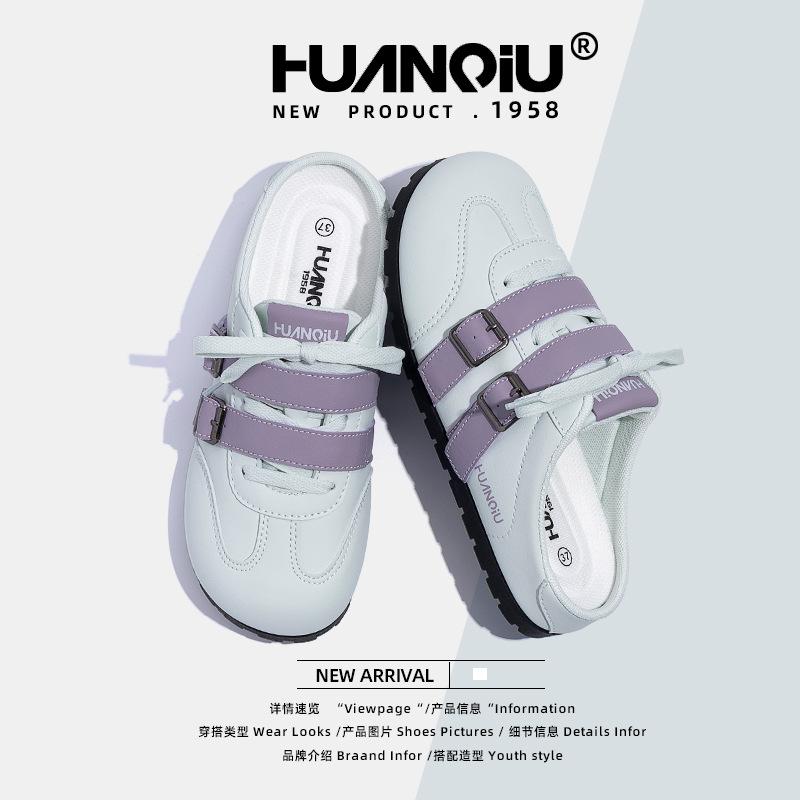 Global Platform German Training Shoes Half Drag Women's ZHQ3751 Summer New Women's Shoes Versatile Temperament Lazy Slippers Women