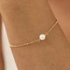 14K Gold Stainless Steel Chain Pearl Bracelet Handmade Bead Clip Bead Chain Fashion Versatile Jewelry