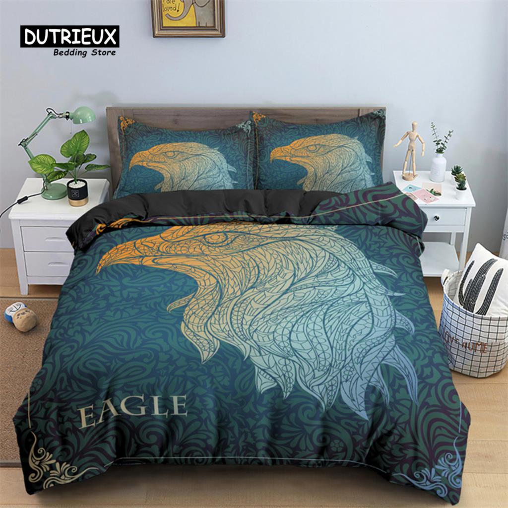 Animal Theme Duvet Cover  3D Shooter Print Bedding Set King Full For Kids Adult Microfiber Horse Comforter Cover With Pillowcase