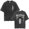 Jujutsu Kaisen Gojo Satoru Manga Printed Tshirt Mens and Womens Washed Tshirt High Quality Vintage Cotton Tshirt Tops