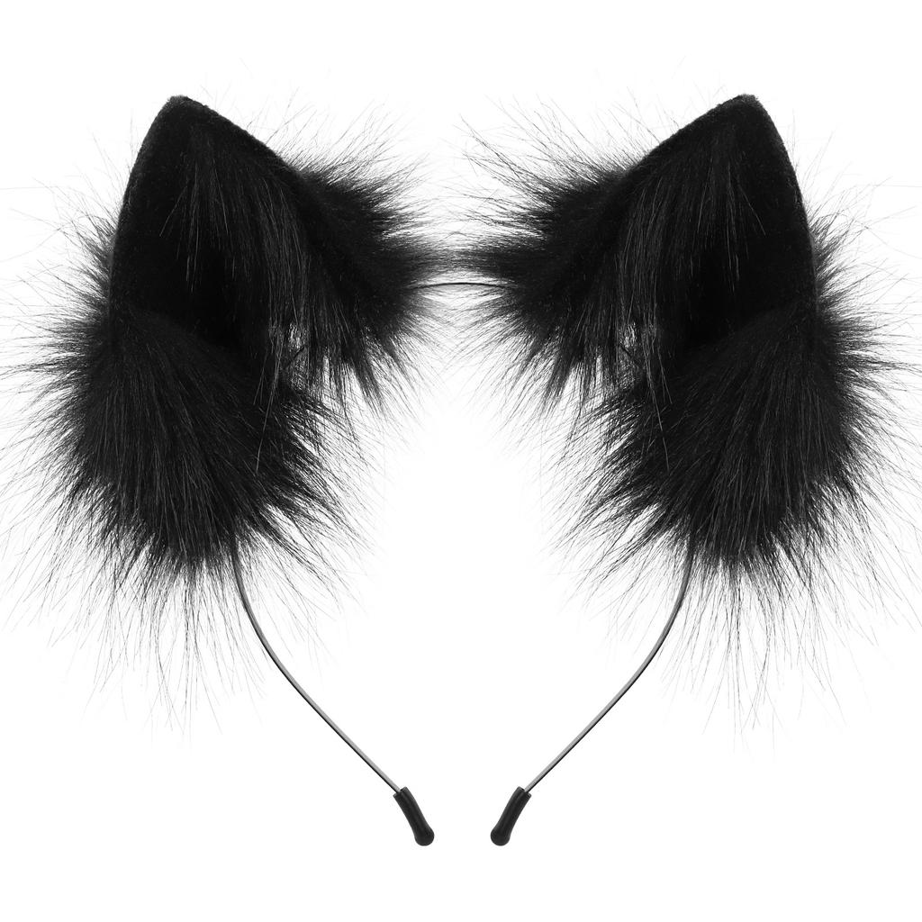 Furry Cat Wolf Fox Ears Headband Halloween Headwear Cosplay Costume Party, Rave
