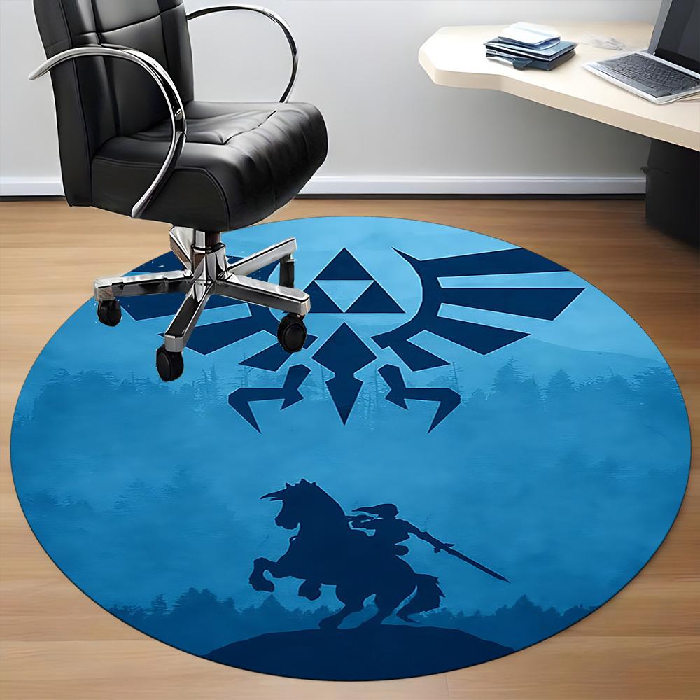 1 Stück Legend of Zelda Büro Runder Teppich, Schlafzimmer Wohnzimmer Heimdeko, Zimmer Deko, Offic a1016220