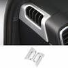 For Porsche Cayenne 2019-2023 Matte Silver Console L&R Air Outlet Vent Trim 2PC