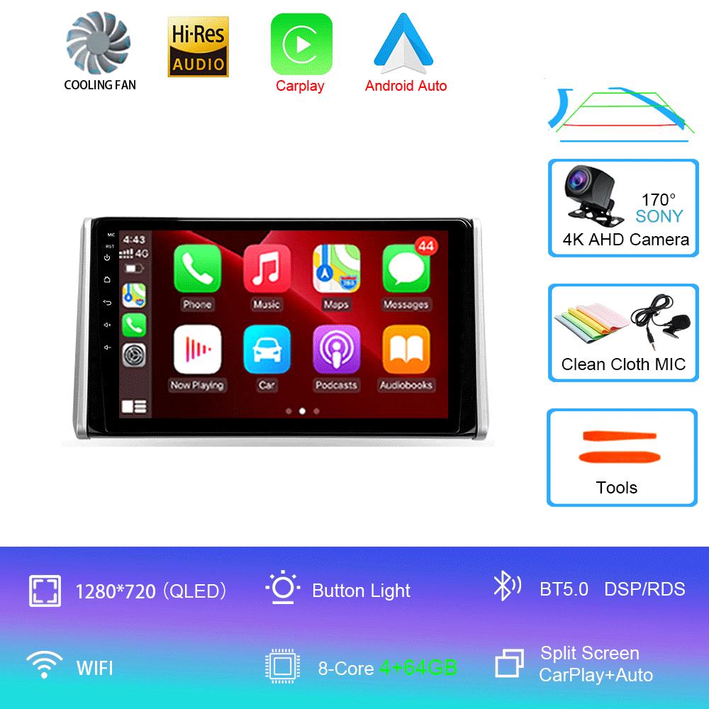 Android 14 Car Radio For Toyota RAV4 5 XA50 2018 - 2025 Multimedia Video Player Navigation Stereo GPS No 2din 2 Din Dvd