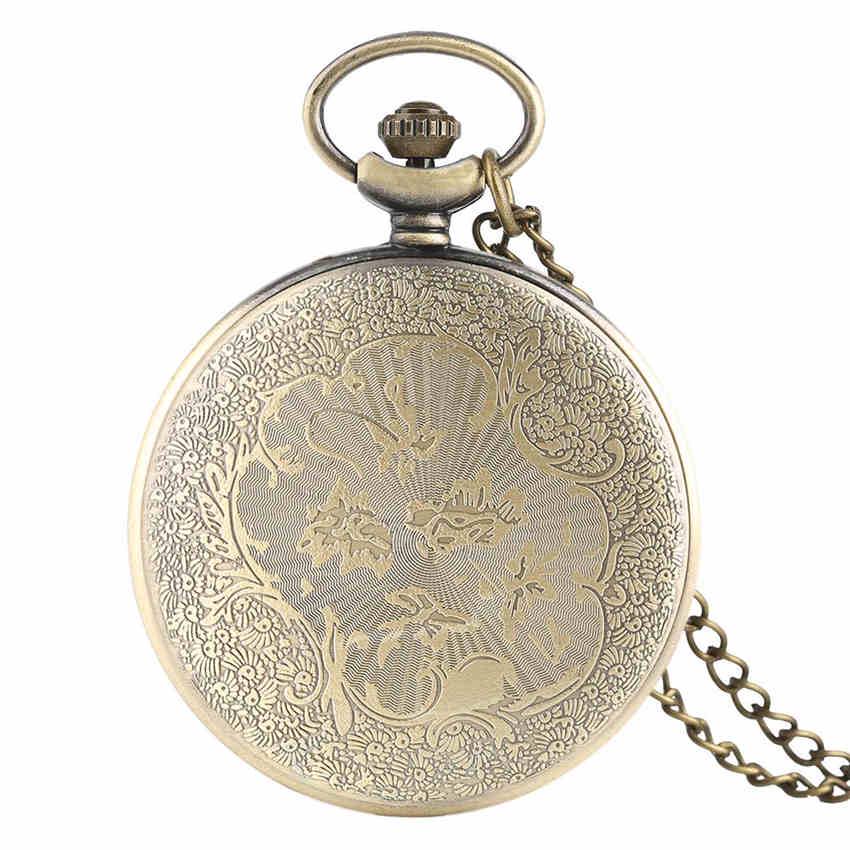 Retro Unisex Zodiac Constellation Aquarius Pocket Watches Gifts for Men Women with Chain