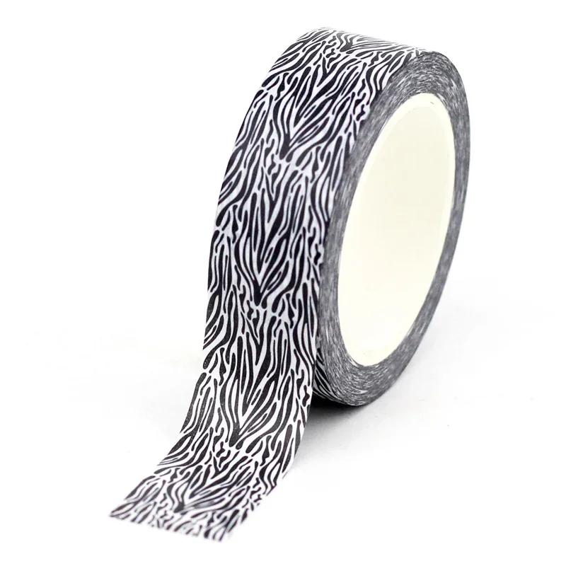 NEW 1PC 10M Decorative Black and White Japanese Washi Tape Set DIY Journaling Adhesive Moon Masking Tape Cute Stationery