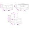 Sofa Set 4 Pieces Natural Solid Acacia Wood