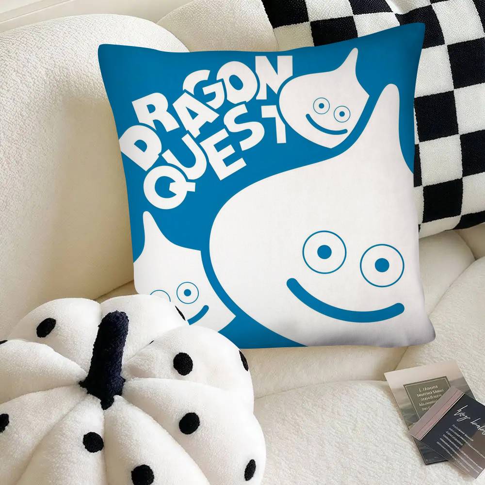 Game Slime Morimori Dragon Quest Pillow Case Fashion Square Pillowcase Bedroom Sofa Room Ins Decoration Leisure