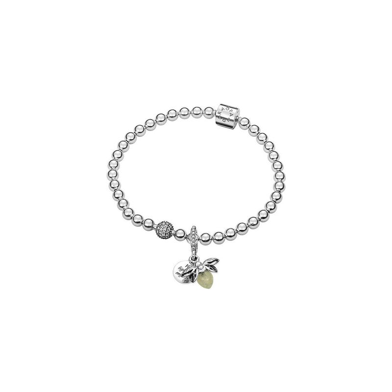 Pandora Glow-in-the-dark firefly beads 925 silver bracelet for women ZT-0016 серебряный