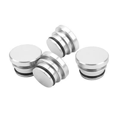 Hilitand Socket Caps 4 Pack Power Socket Dustproof Cap Car Accessories (Silver)