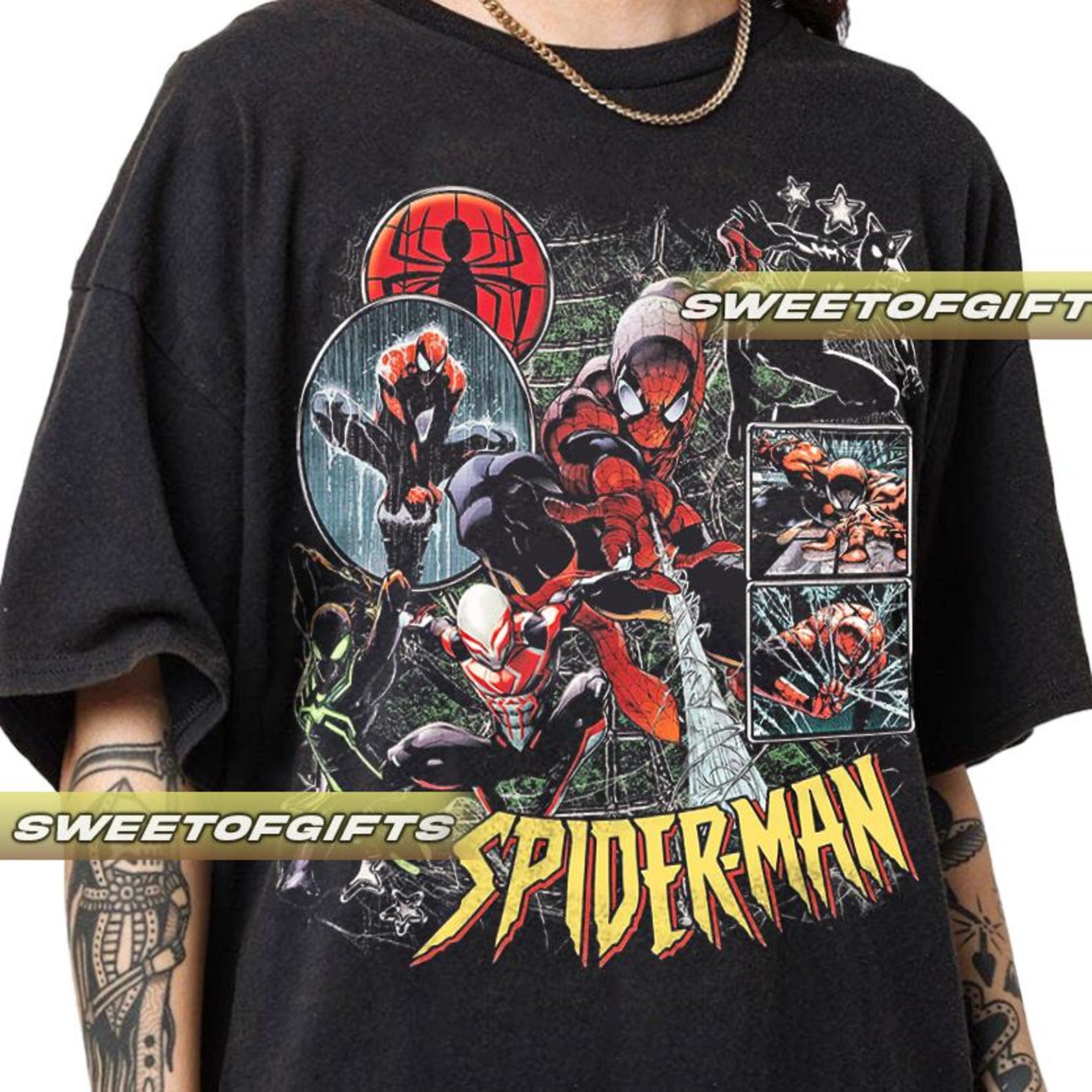 Limited Marvel Comics Spiderman Tshirt Vintage Unisex Shirt 2XL