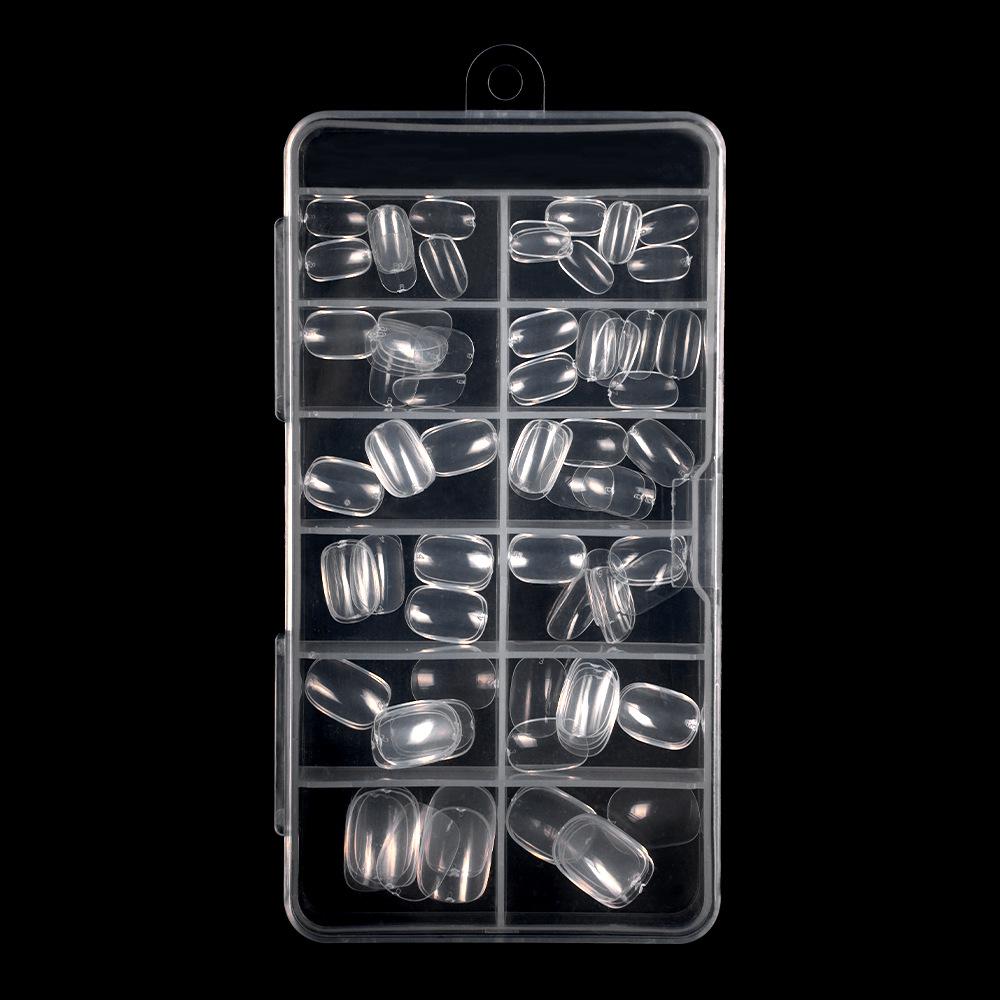 Children s Traceless Wearable Nails: 120-Piece Transparent Short Nail Art Set
