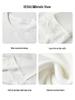Weißes Damen-Langarmshirt mit Rundhalsausschnitt und Spitzenfutter – Herbst/Winter, figurbetont, mittellang, tragbarer Überwurf
