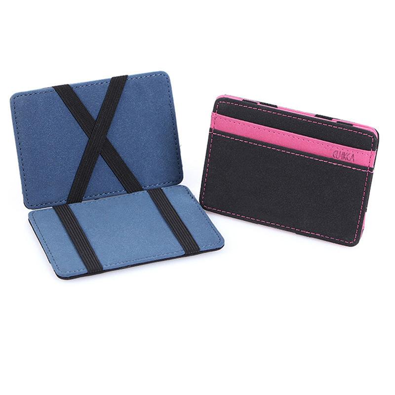 PU Leather Mini Wallets Ultra Thin 2025 New Men Male Small Magic Zipper Coin Purse Pouch Plastic Credit Bank Card Case Holder