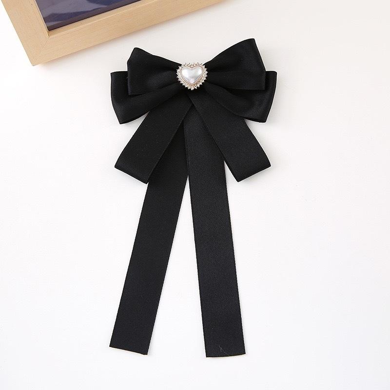 Black Corsage, Oversized Ribbon, Small Bow Brooch, Bow Tie, Women'S Velvet Cotton Strap Brooch Accessory