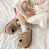 Fashion Cute Cartoon Dog Indoor Fluffy Slippers For Women Winter Platform Shoes Warm Faux Fur Thick Sole Female Home Floor Cotton Slides