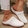 Lightweight Wedge Heel Mules Slippers Women Summer Hollow Out Slides Shoes Woman Plus Size Thick Sole Outdoor Sandals Female